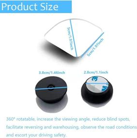 img 3 attached to 👁️ Pincuttee Blind Spot Car Mirror 2 Pack: Wide Angle HD Glass Frameless Convex Rear View Mirrors for Universal Fit