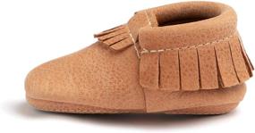 img 2 attached to Premium Soft Leather Moccasins for Boys: Freshly Picked Slippers