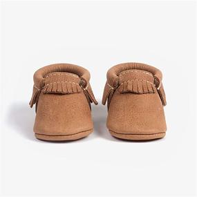 img 1 attached to Premium Soft Leather Moccasins for Boys: Freshly Picked Slippers