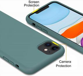 img 1 attached to 📱 Kocuos iPhone 11 Case: Ultimate Protection in Green - Anti-Scratch, Shock Absorption, Full Body Liquid Silicone Cover