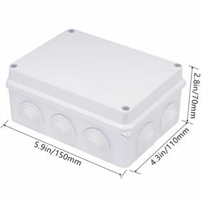 img 3 attached to Waterproof Electrical Junction Box - Universal Enclosure For Projects - ABS Plastic - IP65 Rated - 5.9 X 4.3 X 2.8 Inch (150 X 110 X 70Mm) - White