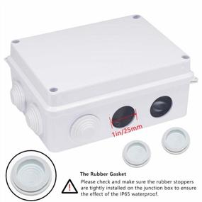 img 1 attached to Waterproof Electrical Junction Box - Universal Enclosure For Projects - ABS Plastic - IP65 Rated - 5.9 X 4.3 X 2.8 Inch (150 X 110 X 70Mm) - White
