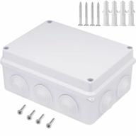 waterproof electrical junction box - universal enclosure for projects - abs plastic - ip65 rated - 5.9 x 4.3 x 2.8 inch (150 x 110 x 70mm) - white logo