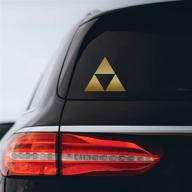 🔺 gold triforce triangle sticker decal for notebook, car, laptop - 6" x 5 логотип