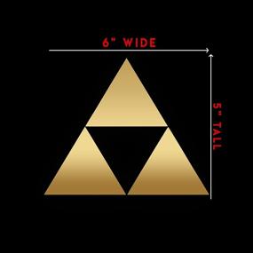 img 1 attached to 🔺 Gold Triforce Triangle Sticker Decal for Notebook, Car, Laptop - 6" x 5