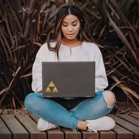 img 2 attached to 🔺 Gold Triforce Triangle Sticker Decal for Notebook, Car, Laptop - 6" x 5