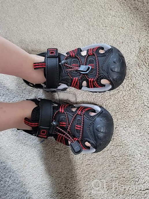 img 1 attached to Children's Outdoor Hiking Sandals | Boys' & Girls' Pool Beach Shoes | Summer Water Shoe Sneakers review by Gus Pierson