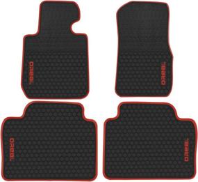 img 4 attached to 🚗 Biosp Car Floor Mats for BMW 3 Series F30 320i 328i 335i 2012-2018: Front and Rear Heavy Duty Rubber Liner Set in Black and Red - Custom Fit for All Weather: Odorless and Vehicle Carpet Protection