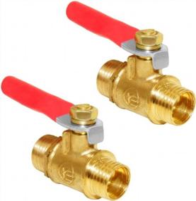 img 4 attached to 2-Pack Joywayus 1/4" Male Hose Pipe Tubing Fitting Brass Mini Ball Valve Shut Off Switch With 180 Degree Operation Handle.