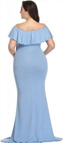 img 1 attached to Stylish Maternity Maxi Dress With Ruffles And Stretchy Fabric - Ideal For Pregnancy Photography Shoots