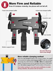 img 1 attached to Tiakia 2022 Bike Phone Mount Holder: Premium Aluminum Motorcycle & Bicycle Clamp, 360° Rotation, Universal Fit for 4.5-7 Inch Phones - Black-1