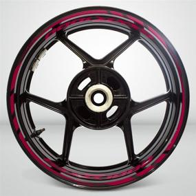 img 2 attached to 2 Tone Crimson Motorcycle Rim Wheel Decal Accessory Sticker For Suzuki GSXR 1000