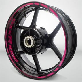 img 3 attached to 2 Tone Crimson Motorcycle Rim Wheel Decal Accessory Sticker For Suzuki GSXR 1000