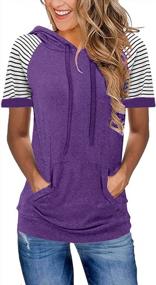 img 4 attached to Stay Fashionable This Summer With Women'S Casual Hoodies, Blouses, And T-Shirts