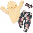 adorable flower hoodie sweatshirt & pant set with headband - perfect for your little one's fall and winter outfits! logo