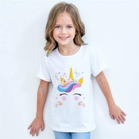 img 2 attached to 🦄 Ultra Unicorn Birthday: Girls' Clothing T Shirt with Short Sleeves - Top Choice for Tees & Blouses