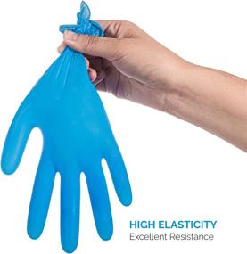 img 1 attached to 100 Pcs Disposable Exam Gloves, Blue Latex-Free Gloves for Cleaning, Powder-Free and Ideal for All Purposes