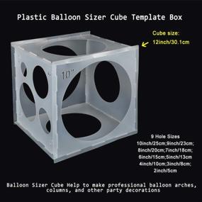 img 3 attached to Collapsible Plastic Balloon Sizer Cube Box For Balloon Decorations, Arches, And Columns - 9 Sizes (2-10 Inch) Perfect For Party Planning