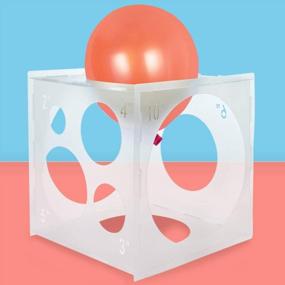 img 2 attached to Складная пластиковая коробка для воздушных шаров для украшения воздушных шаров, арок и колонн - 9 размеров (2-10 дюймов), идеально подходящих для планирования вечеринок