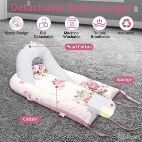 img 1 attached to 👶 Co Sleeping Baby Lounger | Newborn Sleeper Nest Bed | Washable Infant Cosleeping Bed | Portable Crib Bassinet | Essential Must-Have for Newborns