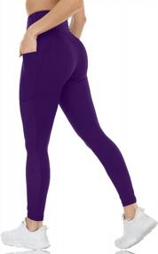 img 4 attached to RAYPOSE Women'S Workout Leggings: Pockets, Tummy Control & Mesh For Gym & Yoga!
