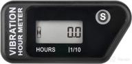 🔋 black runleader digital self powered wireless hour meter with vibration activation, resettable job timer, user lock shutdown – ideal for generator, marine, atv, lawn mower motor logo
