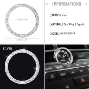 img 2 attached to 🕒 Stylish 1797 Crystal Clock: Bling Accessories for Lexus NX200/NX300, Time Cap Covers, Interior Decoration for Men and Women