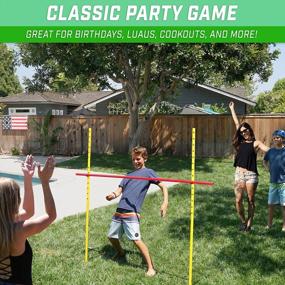 img 1 attached to GoSports Lawn Limbo Game For Kids And Adults - Stake Into Grass Or Sand