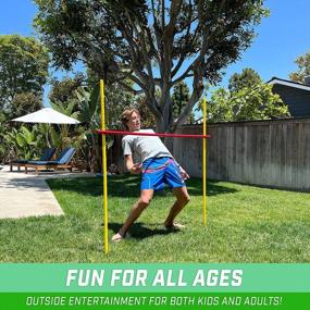 img 2 attached to GoSports Lawn Limbo Game For Kids And Adults - Stake Into Grass Or Sand