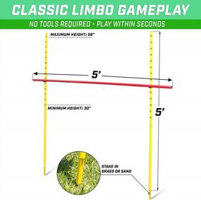 img 3 attached to GoSports Lawn Limbo Game For Kids And Adults - Stake Into Grass Or Sand