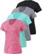 stay dry and comfortable during workouts with xelky women's moisture-wicking athletic t-shirts - 3-4 pack logo