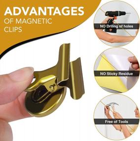 img 1 attached to Yellow Magnetic Clips For Refrigerator - 20 Pack Heavy Duty Fridge Magnets For Whiteboard, Office, And More - Strong Clip Magnets For Refrigerator Organization