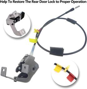 img 1 attached to Ford 1997-2004 F-150 F-250 Right Side Rear Upper Door Latch with Cable - Passenger 🚪 Side Replacement for Rear Extended Cabs - 4.2 4.6 5.4 V6 V8 Engine - Replaces 6L3Z-18264A26-A