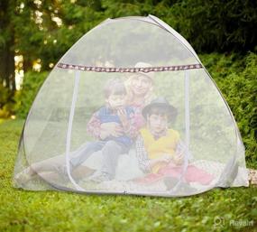 img 1 attached to Fancylovesotio Mosquito Netting for Bed: Travel Portable Folding Net-Tent with Head Net & Bottom, Twin and King Size, Ideal for Outdoor and Home Use (Brown, 1.0M)