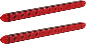 img 4 attached to 🚦 Enhanced Safety: 2pc 16" 11 Red LED Trailer Light Bar [DOT Compliant] [IP65 Waterproof] [Park/Brake/Turn Signal] - Ideal for 80" Motorcycle Utility Marine Boat Trailers