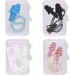 get peaceful silence anytime with 4 pairs of noise cancelling ear plugs with cords - sleep, study, swim, snore in comfort! logo