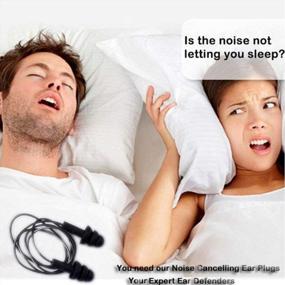 img 1 attached to Get Peaceful Silence Anytime With 4 Pairs Of Noise Cancelling Ear Plugs With Cords - Sleep, Study, Swim, Snore In Comfort!