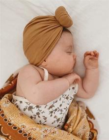 img 3 attached to 🎀 Adorable Baby Turban Hats for Girls - Stylish Top Knot Headwraps, Perfect for Newborns, Hospitals, and Infants