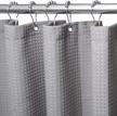 upgrade your bathroom with our heavy duty waffle shower curtain - hotel quality, water repellent, includes stainless steel hooks - 72 x 72 inches (grey) logo