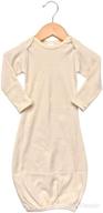 👶 long sleeve sleeper gown for baby infants with mitten cuffs, 0-3 months by laughing giraffe logo