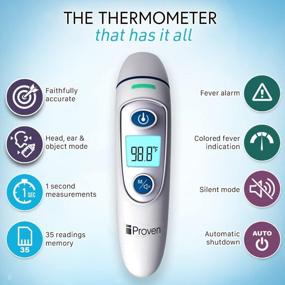 img 3 attached to Fast & Accurate Digital Ear Thermometer For Adults, Kids & Babies - IProven DMT-511 [Forehead & Ear Mode, LED Display, Fever Alarm And 35 Memory Slots]