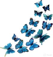 butterfly removable butterflies sticker layer blue logo