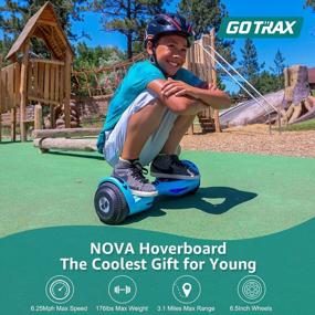 img 1 attached to Gotrax NOVA Hoverboard 6.5" LED Wheels, 3.1 Miles Range & 6.2Mph Speed, Dual 200W Motor, LED Fender Light/Headlight UL2272 Certified 65.52Wh Battery Self Balancing Scooter For 44-176Lbs