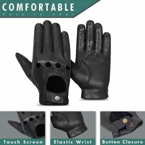 img 1 attached to 🧤 Anti Slip Perforated Breathable Driving Gloves