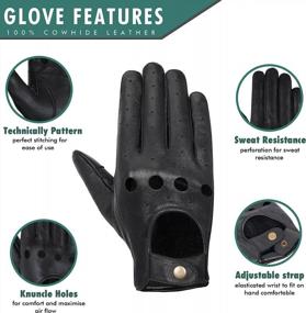 img 3 attached to 🧤 Anti Slip Perforated Breathable Driving Gloves