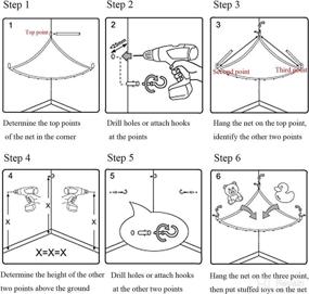 img 1 attached to Stuffed Hammock Macrame Childrens Organizer