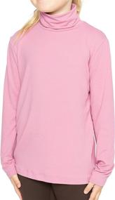 img 4 attached to 👕 XX Large Girls' Clothing Stretch Comfort Sleeve Turtleneck - Available at Active