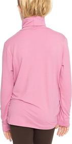 img 2 attached to 👕 XX Large Girls' Clothing Stretch Comfort Sleeve Turtleneck - Available at Active