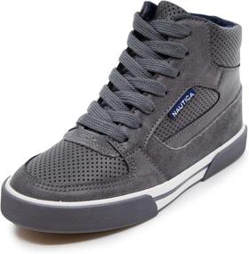 img 4 attached to 👟 Nautica Horizon Storm Boys' Sneaker Boots – Fashion Top Lace Shoes