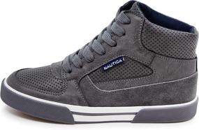 img 3 attached to 👟 Nautica Horizon Storm Boys' Sneaker Boots – Fashion Top Lace Shoes